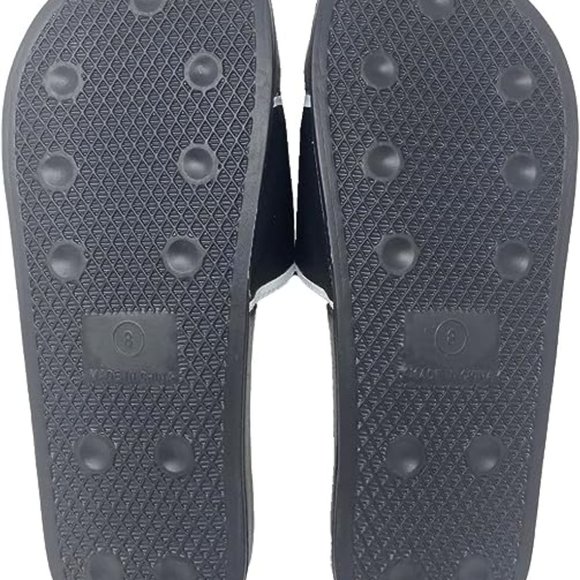 LRG Lifted Research Group Mens Slides Sandal Shoes Black/White Cursive New 8 - Picture 5 of 7